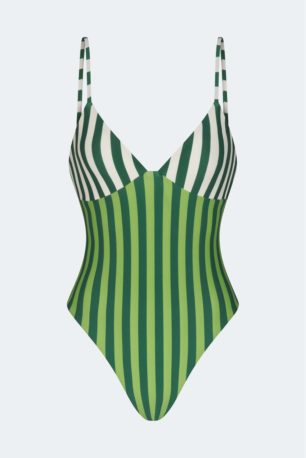 Simon Miller Behati One Piece Swimsuit - Green Stripe Combo - Image 1 of 5