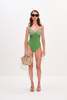 Simon Miller Behati One Piece Swimsuit - Green Stripe Combo - Thumbnail 3