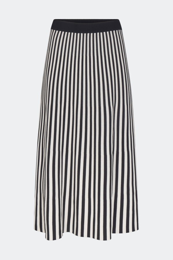 Simon Miller Clancy Knit Maxi Skirt - Black/White Stripe