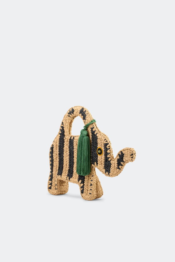 Simon Miller Elephant Bag - Black/Natural Stripe