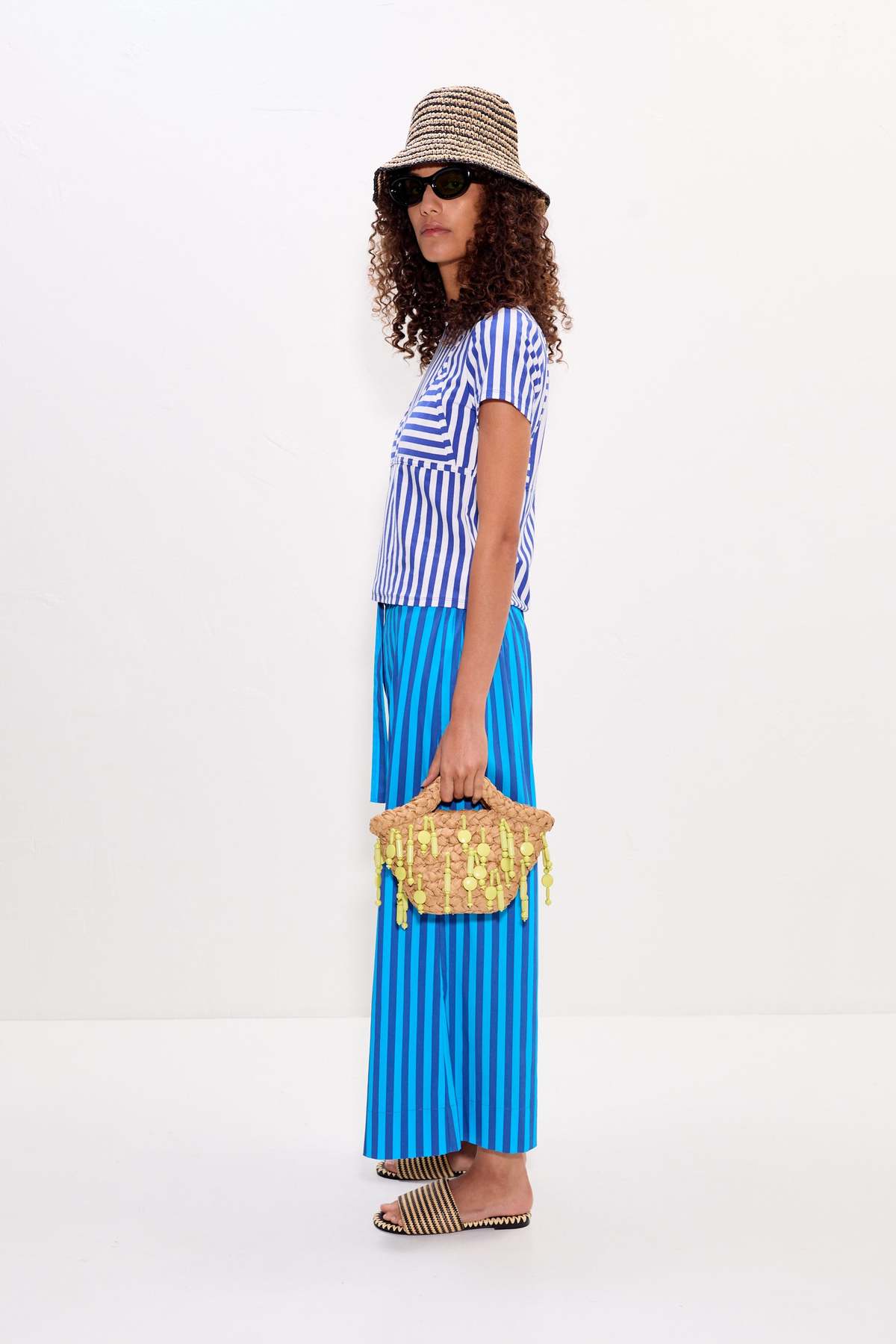 Simon Miller Kini Striped Tee - Blue Stripe - Image 3 of 7