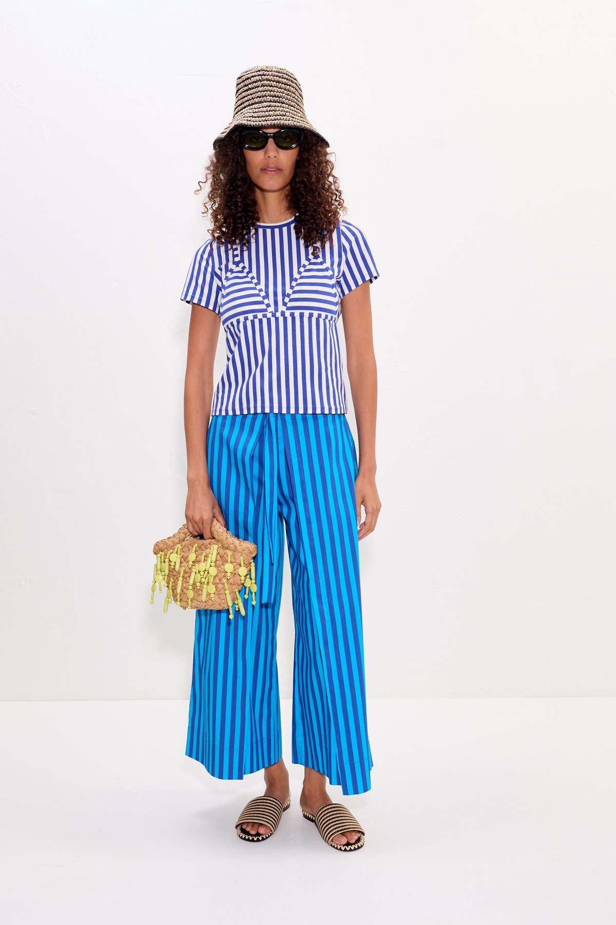 Simon Miller Kini Striped Tee - Blue Stripe - Image 4 of 7