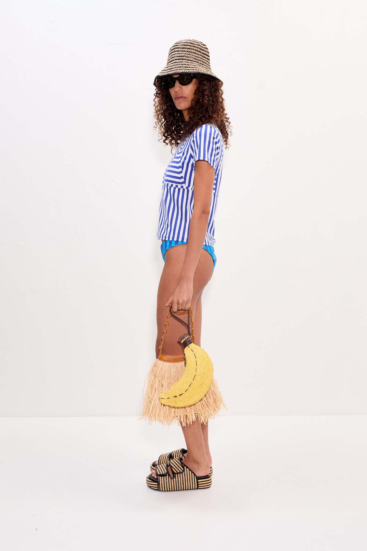 Simon Miller Kini Striped Tee - Blue Stripe - Image 6 of 7