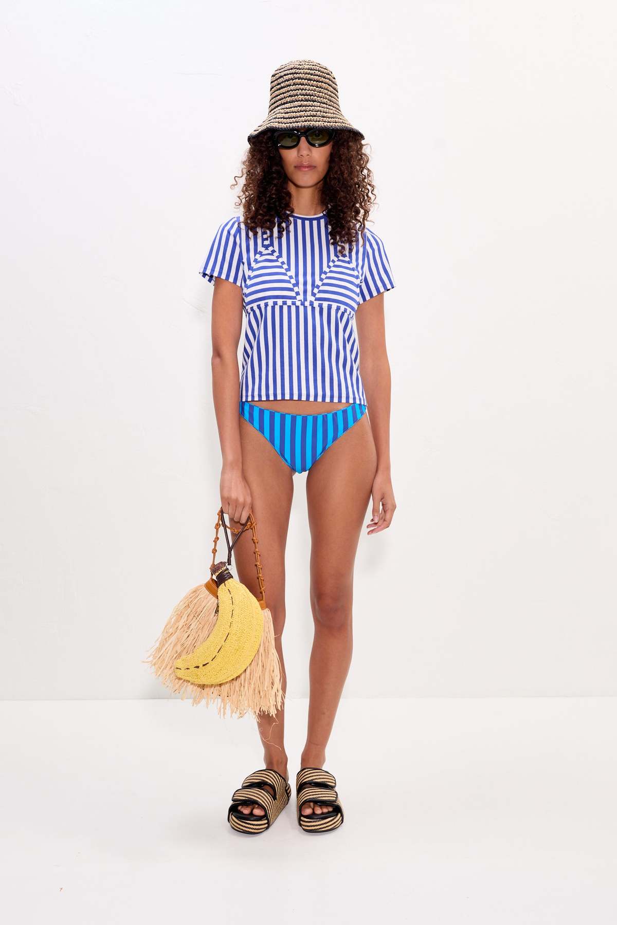 Simon Miller Kini Striped Tee - Blue Stripe - Image 7 of 7