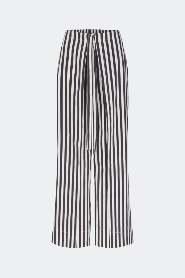 Simon Miller Lima Poplin Pant - Black/White Stripe