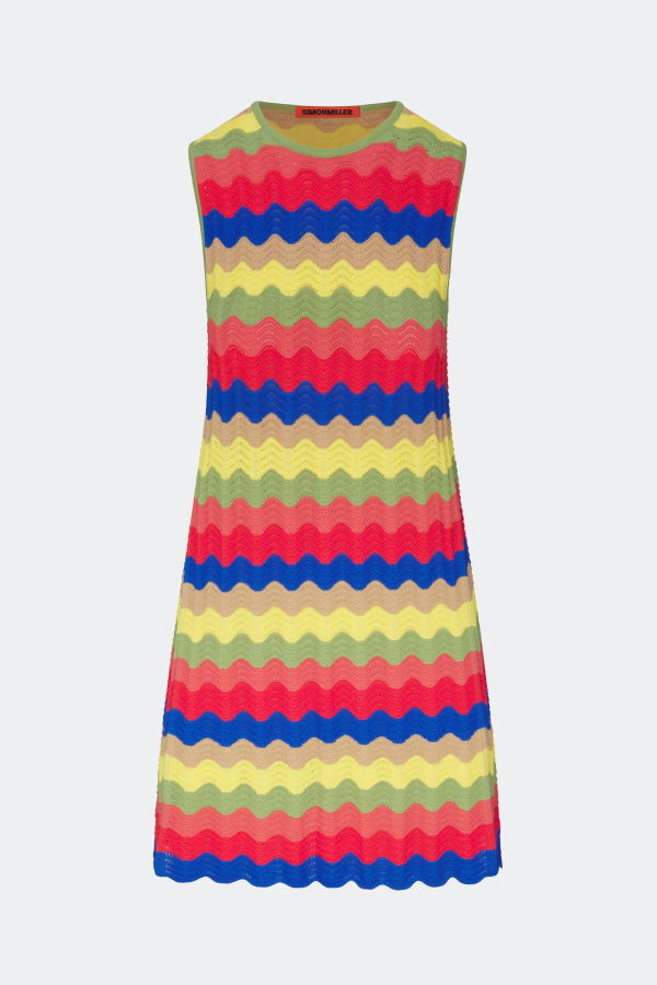 Simon Miller Moji Wave Mini Dress - Tropical Wave