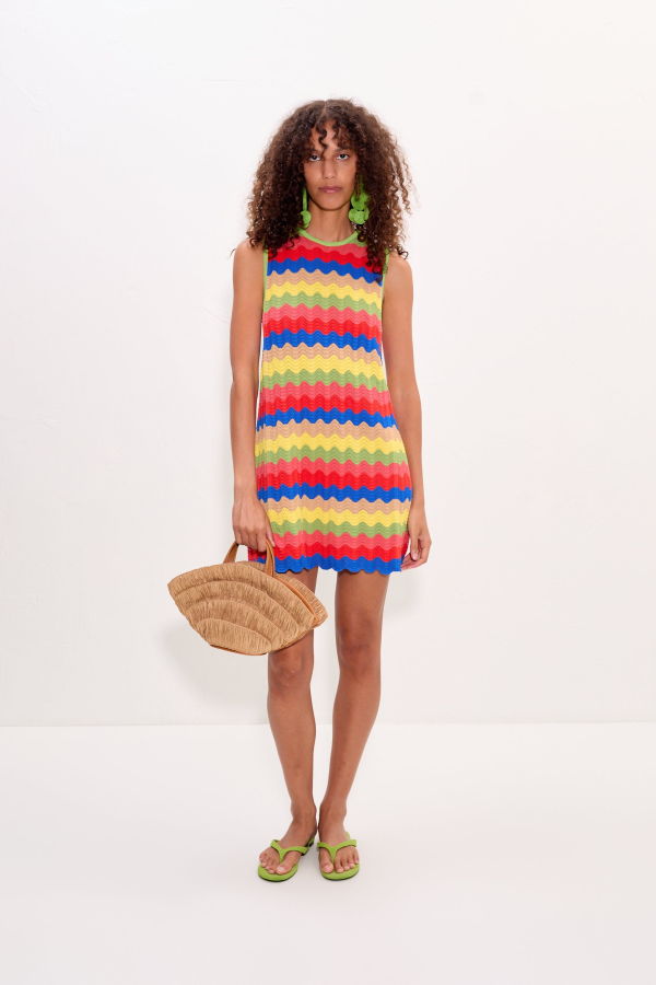 Simon Miller Moji Wave Mini Dress - Tropical Wave