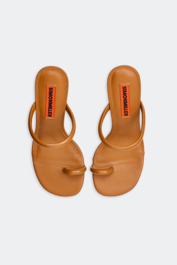 Simon Miller Pipe Heel Sandals - Caramel