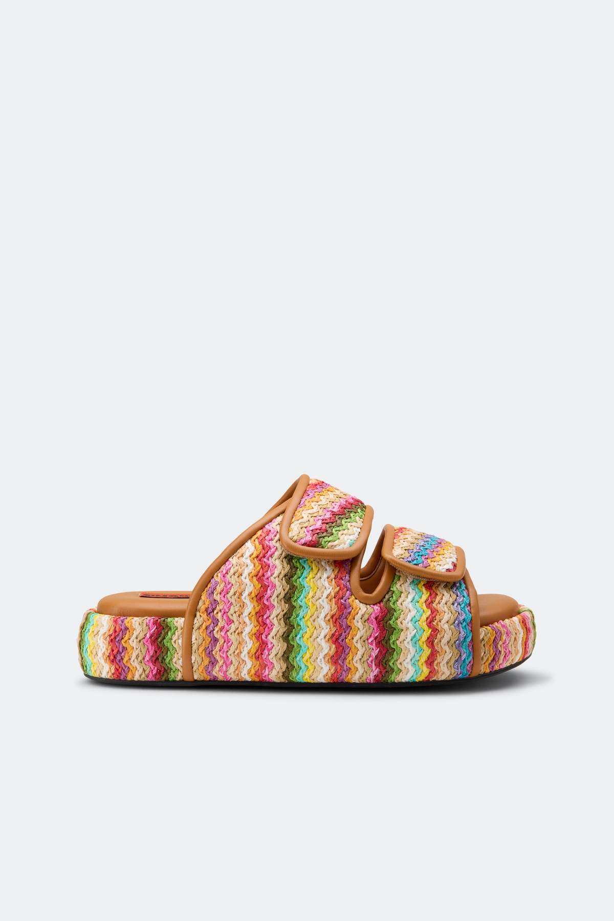 Simon Miller Raffia Cro Slide Sandals - Tropical Twist - Image 1 of 2