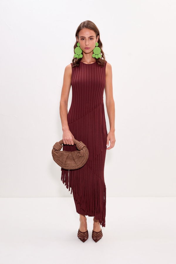 Simon Miller Spiral Knit Dress - Choco Brown