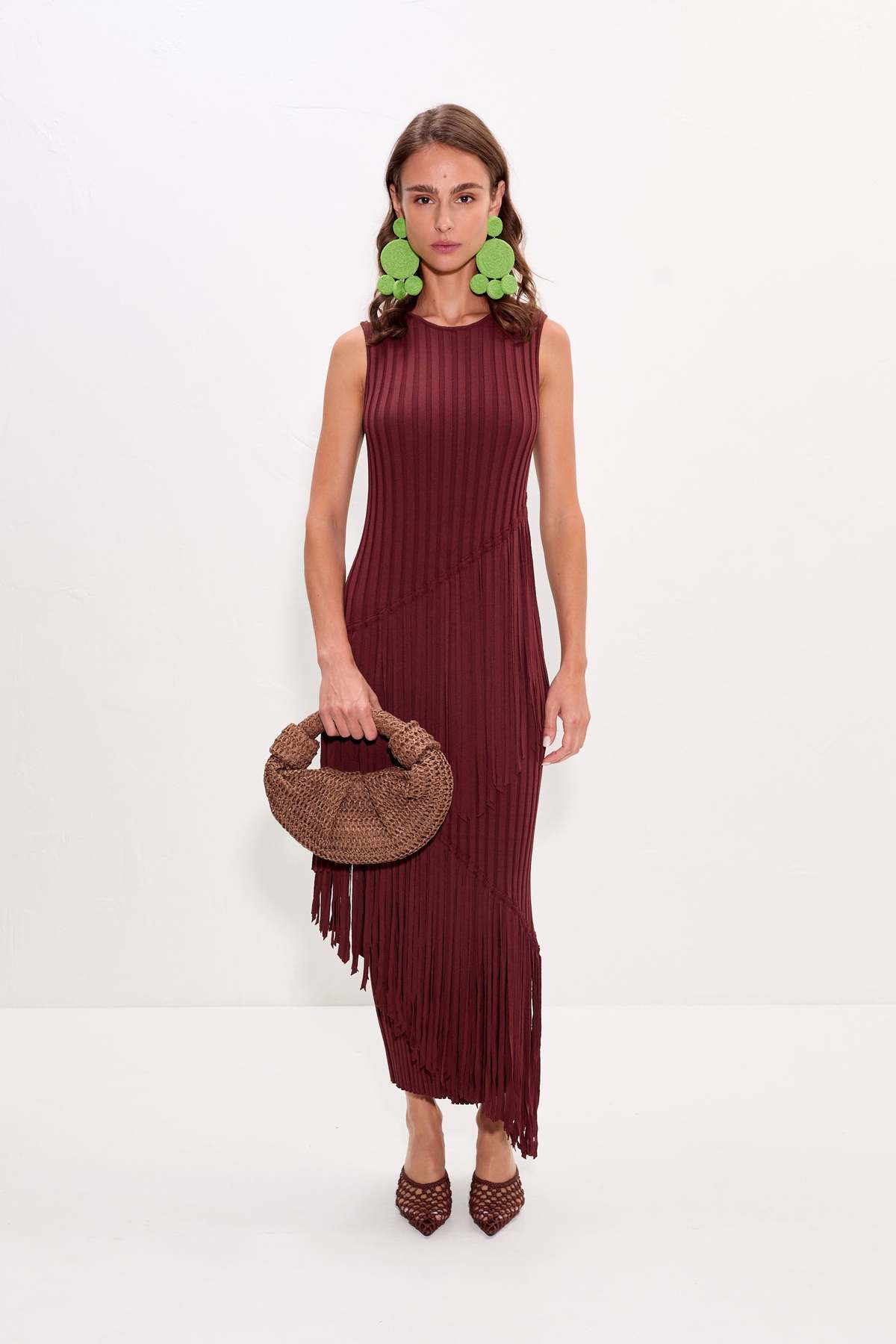 Simon Miller Spiral Knit Dress - Choco Brown - Image 2 of 5