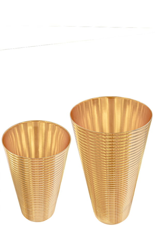 Prince of Scots Fluted 3-Piece Cocktail Shaker Set - 24K Gold