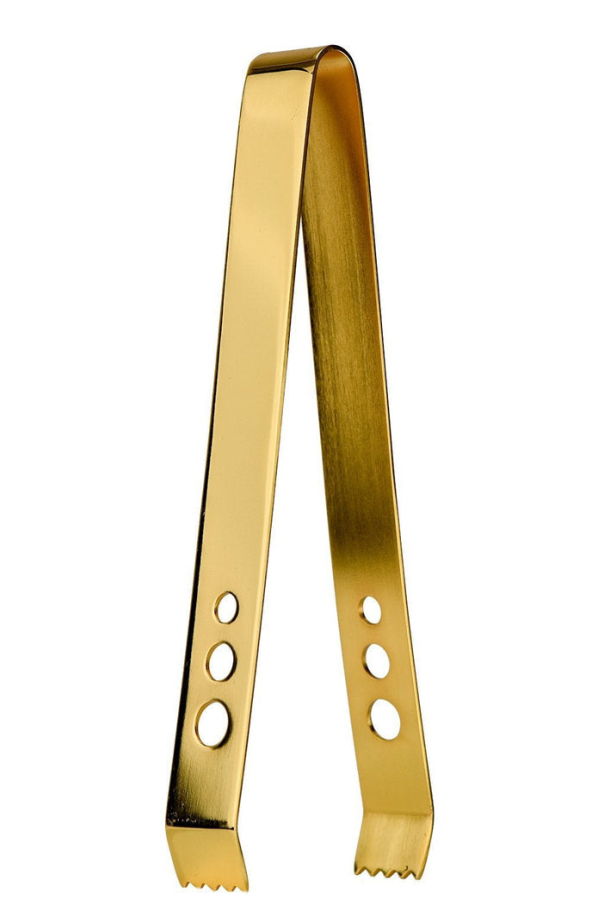 Prince of Scots 24K Gold Plate 7 Inch Professional Series Ice Tongs - Gold