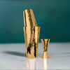 Prince of Scots Hammered Copper 3 Piece Cocktail Shaker Set - 24K Gold Plate - Thumbnail 6