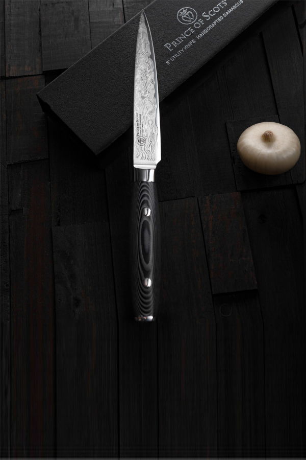 Prince of Scots 5 Inch Damascus Utility Knife