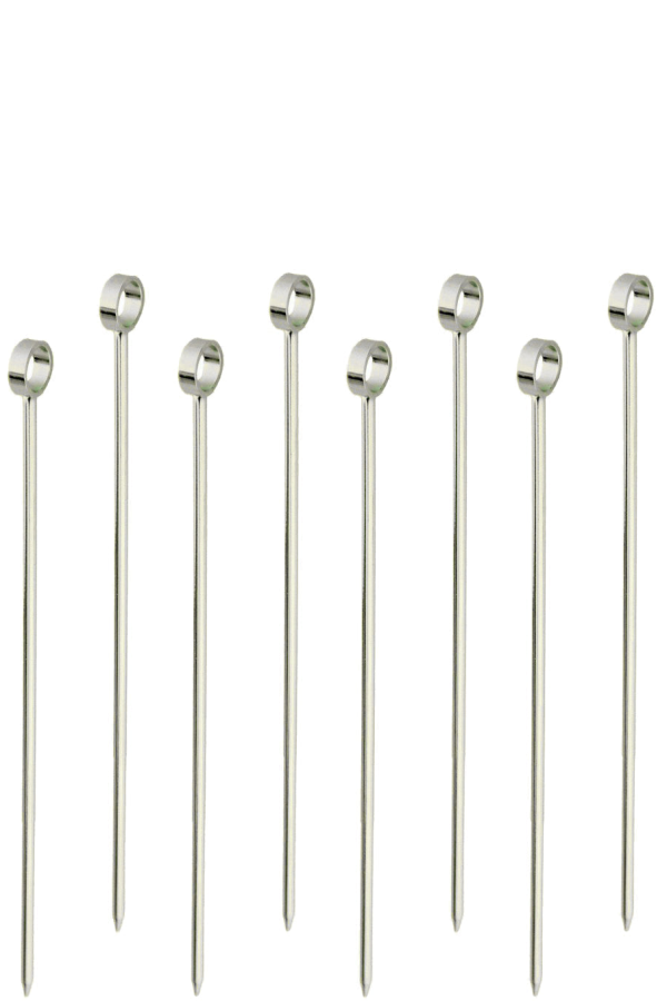 Prince of Scots 8-Pack Professional XL Cocktail Picks - Silver