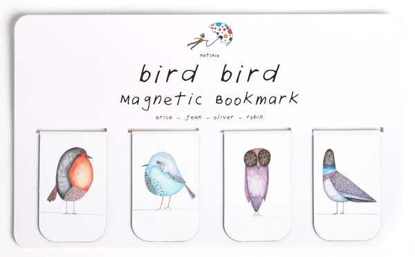 Natchie Bird Bird Magnetic Bookmark Set