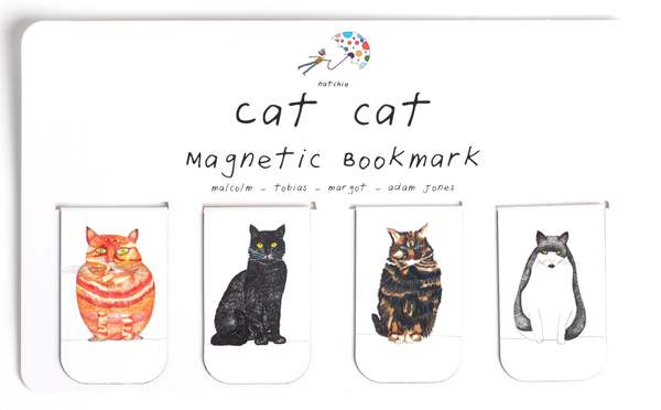 Natchie Cat Cat Magnetic Bookmark Set