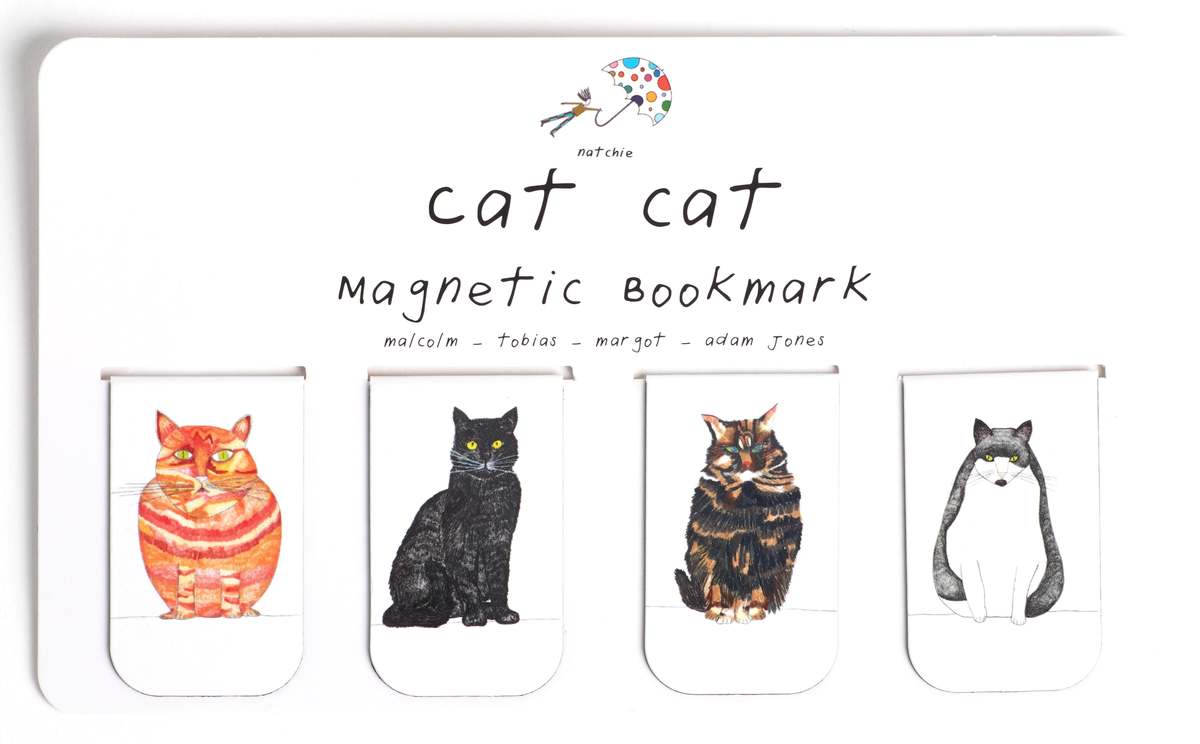 Natchie Cat Cat Magnetic Bookmark Set - Image 1 of 2