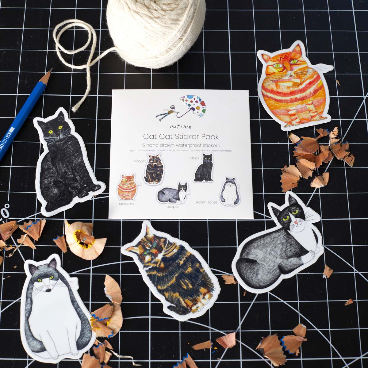 Natchie Cat Cat Sticker Pack - Image 3 of 8