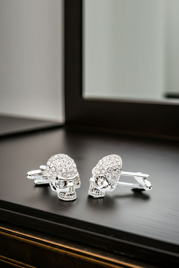 Prince of Scots Crystal Skull Cufflinks