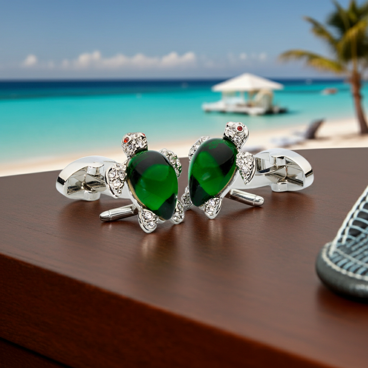 Prince of Scots Crystal Turtle Cufflinks - Image 2 of 5