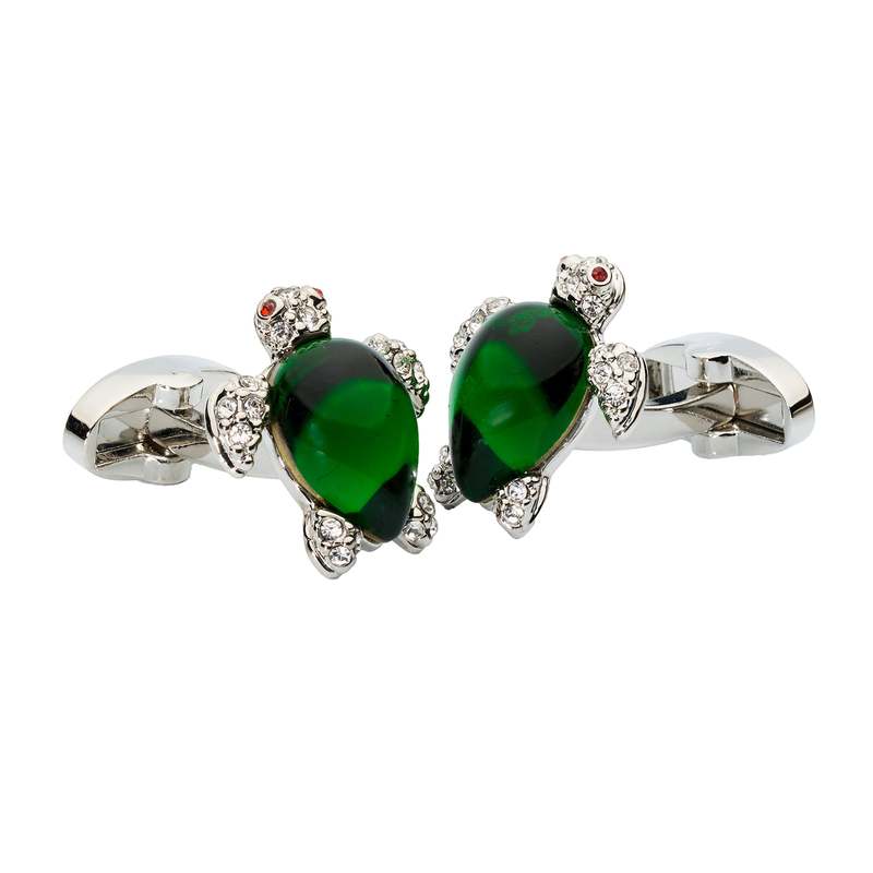Prince of Scots Crystal Turtle Cufflinks