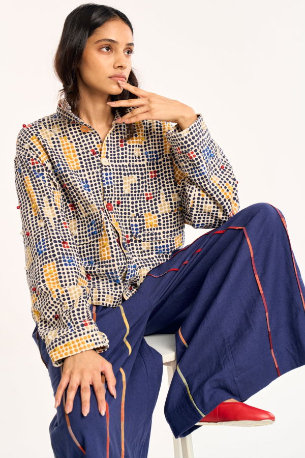 RUJUTA SHETH Astrid Jacket Tic Tac Print