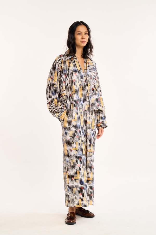 RUJUTA SHETH Nina Jumpsuit Tic Tac Print Jumpsuit