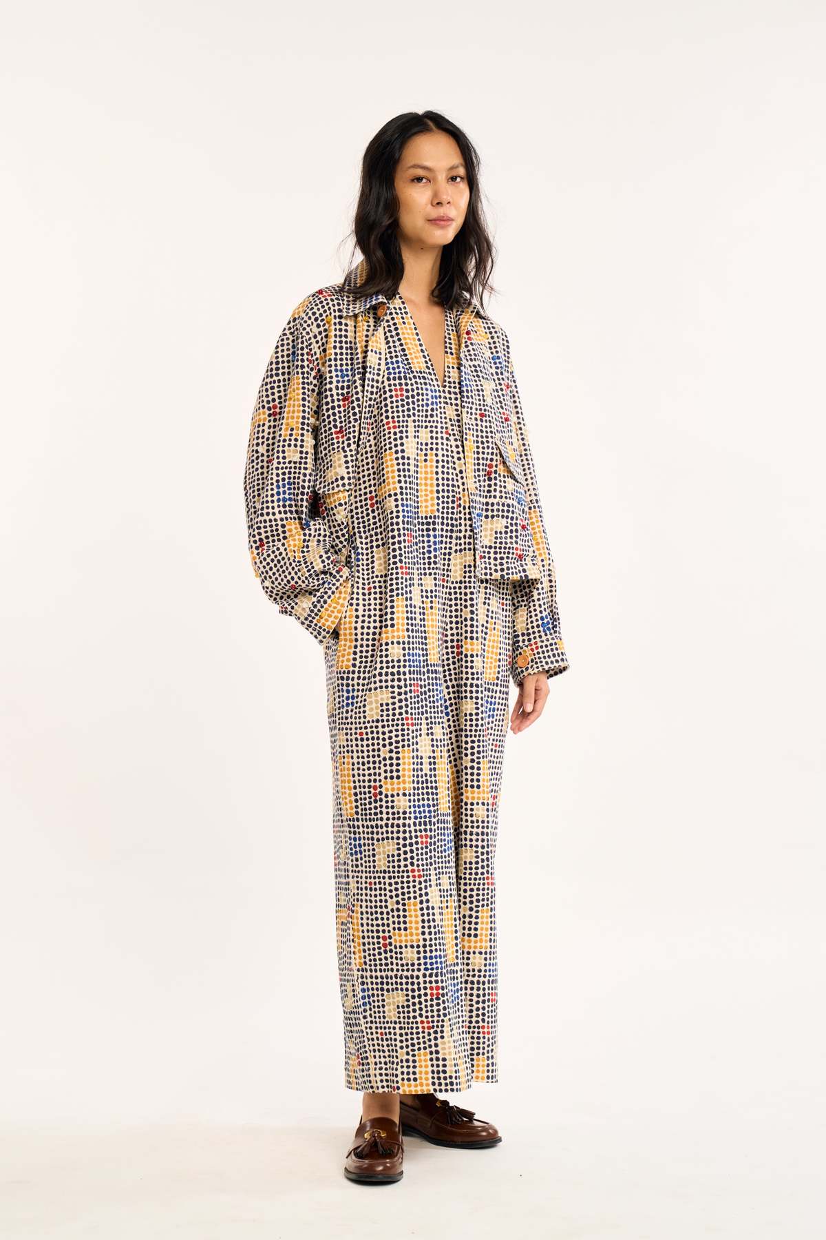 RUJUTA SHETH Nina Jumpsuit Tic Tac Print Jumpsuit - Image 1 of 7