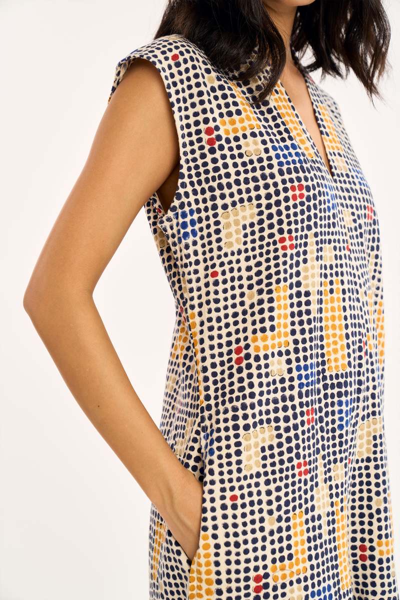 RUJUTA SHETH Nina Jumpsuit Tic Tac Print Jumpsuit