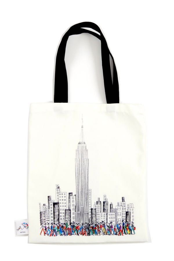 Natchie Empire State Building Tote Bag