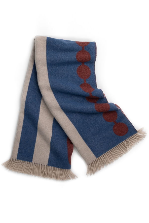 Prince of ScotsExtra-Fine Italian Merino Wool Reversible Throw - Equestrian Bridle