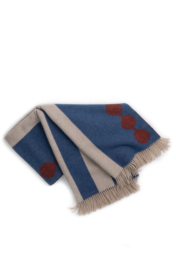 Prince of ScotsExtra-Fine Italian Merino Wool Reversible Throw - Equestrian Bridle