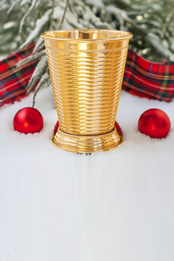 Prince of Scots Fluted Mint Julep Cup - 24K Gold Plate