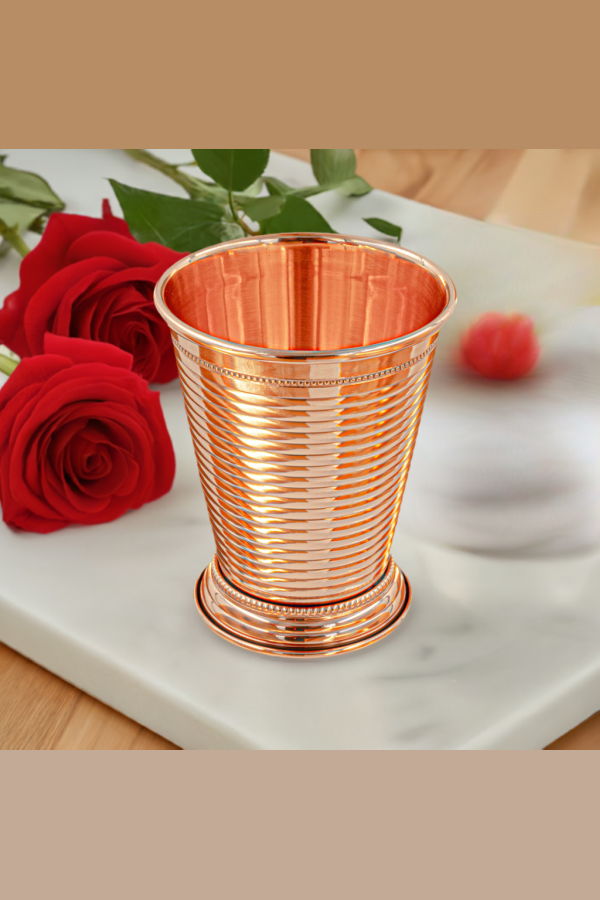 Prince of Scots Fluted Mint Julep Cup - Copper