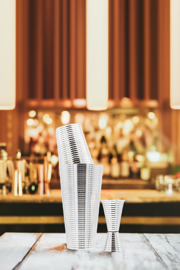 Prince of Scots Fluted 3-Piece Cocktail Shaker Set - Silver