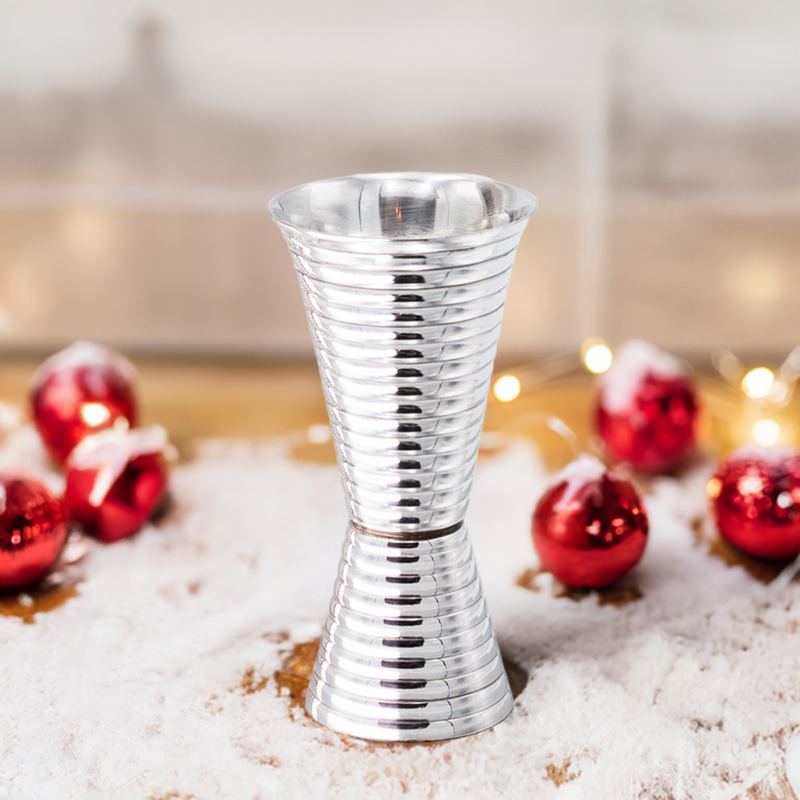 Prince of Scots Fluted Silver Double Side Jigger - Silver