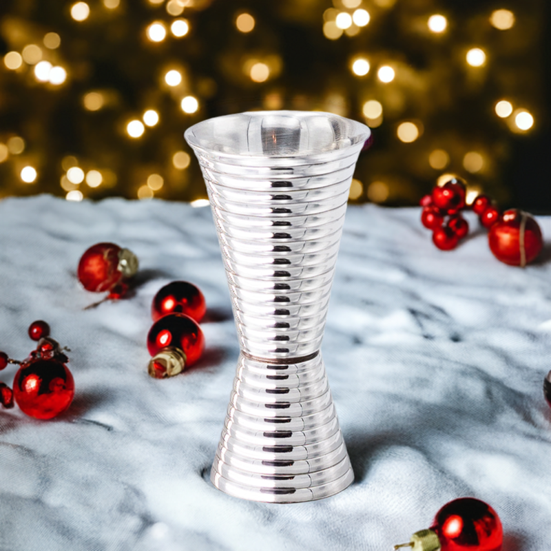 Prince of Scots Fluted Silver Double Side Jigger - Silver