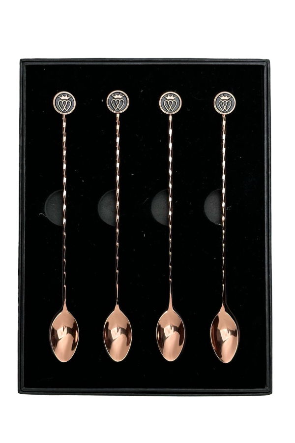 Prince of Scots French Copper Cocktail Spoons Gift Set - Copper