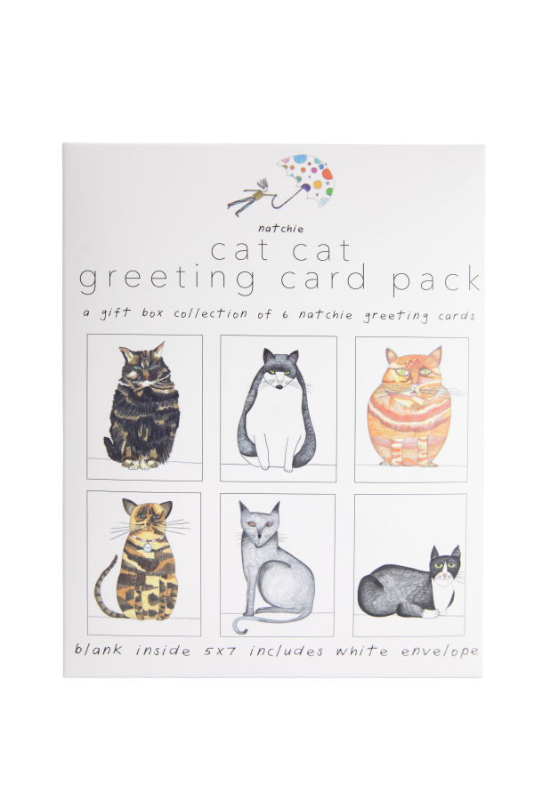 Natchie Cat Cat Greeting Card Pack