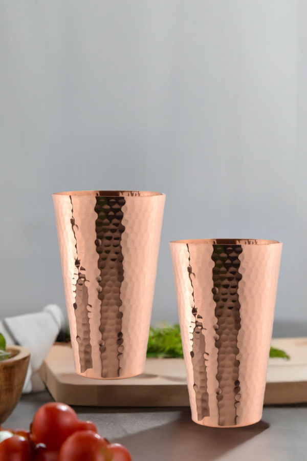 Prince of Scots S/2 Hammered Copper Tumbler Set