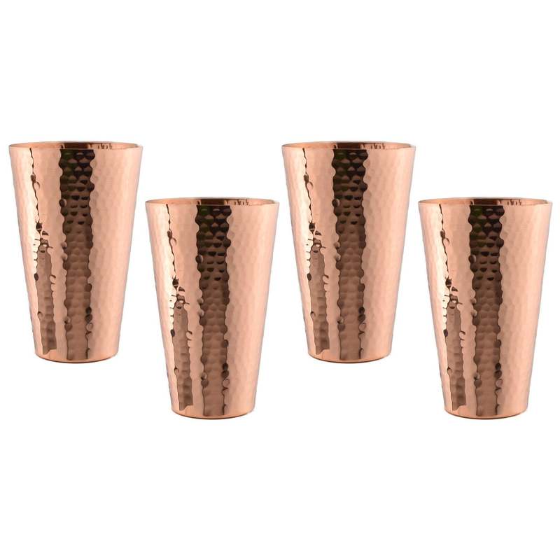 Prince of Scots Hammered Copper Tumbler Set of 4