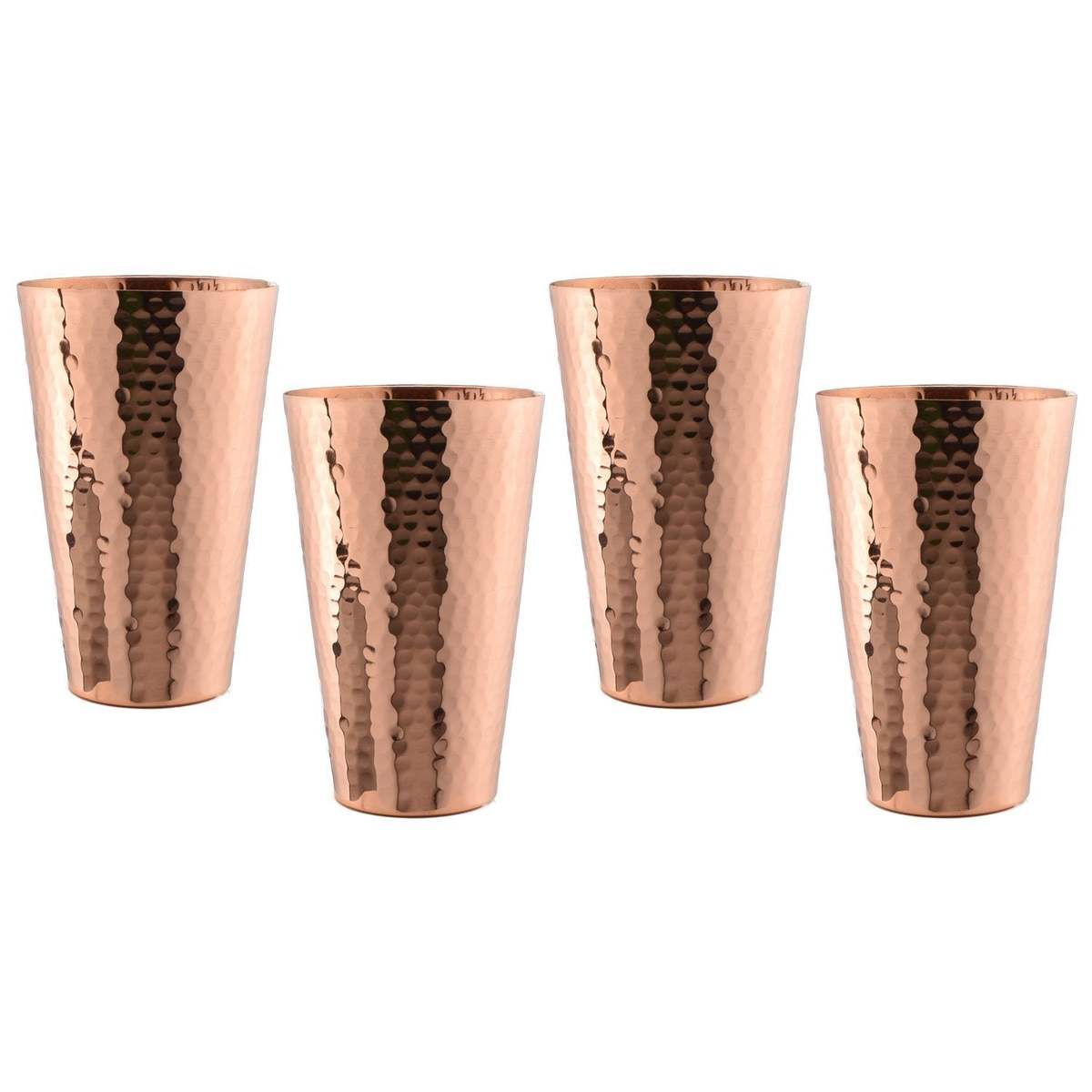 Prince of Scots Hammered Copper Tumbler Set of 4 - Image 4 of 4