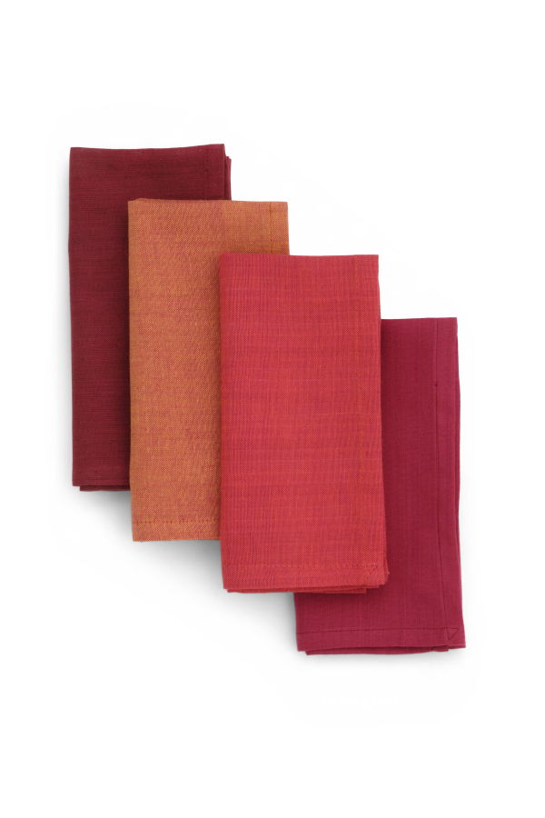Sustainable Threads Palette Handwoven Cotton Napkins Set of 4
