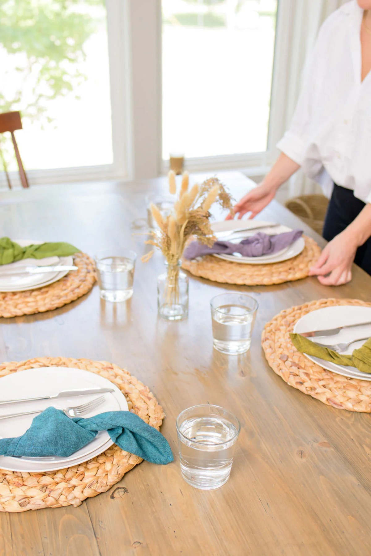 Sustainable Threads Palette Handwoven Cotton Napkins Set of 4 - Image 2 of 15