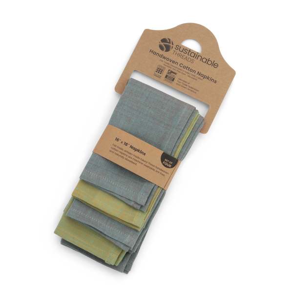 Sustainable Threads Palette Handwoven Cotton Napkins Set of 4