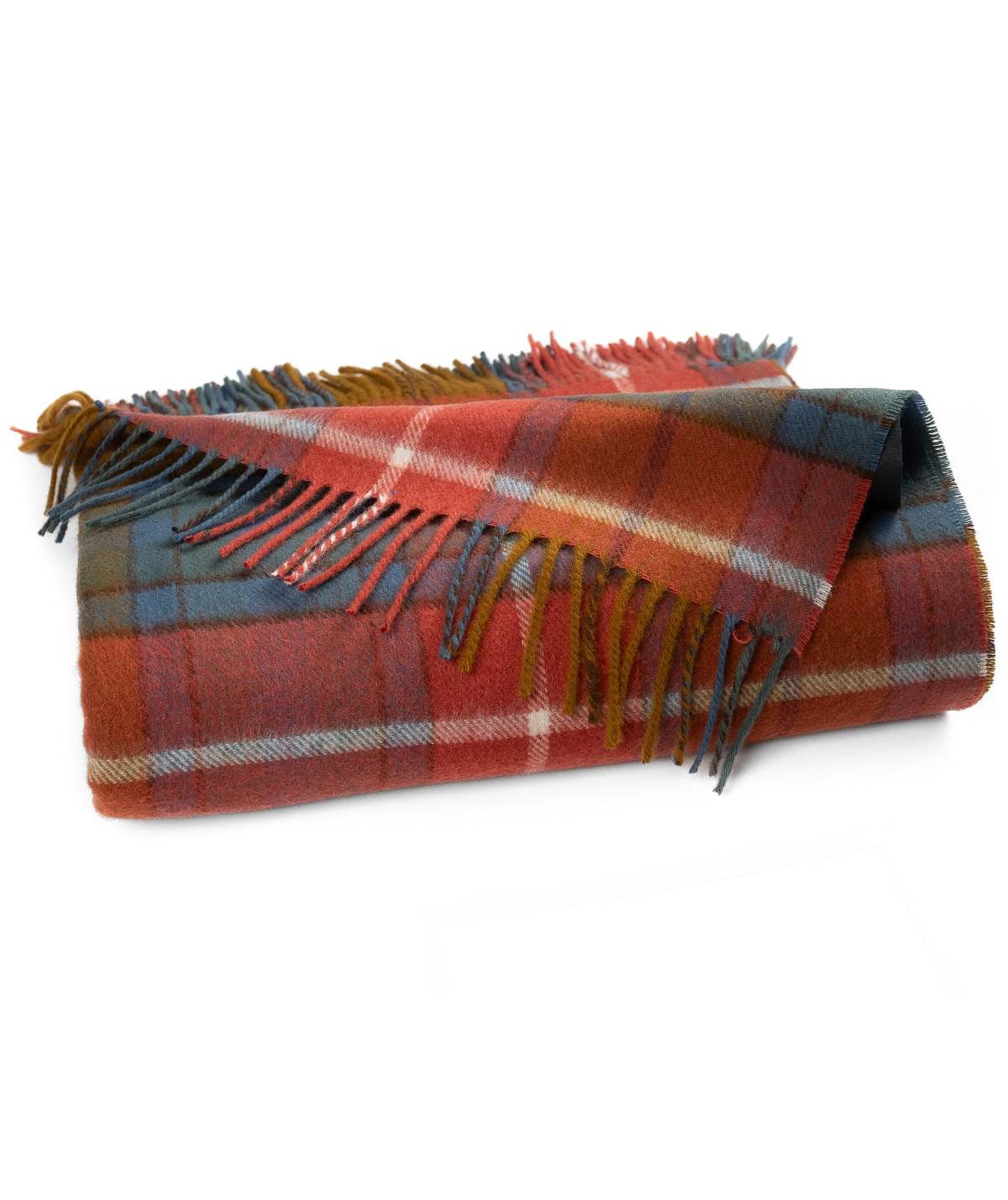 Prince of Scots Highland Tartan Tweed Merino Wool Throw - Antique Buchanan - Image 1 of 9