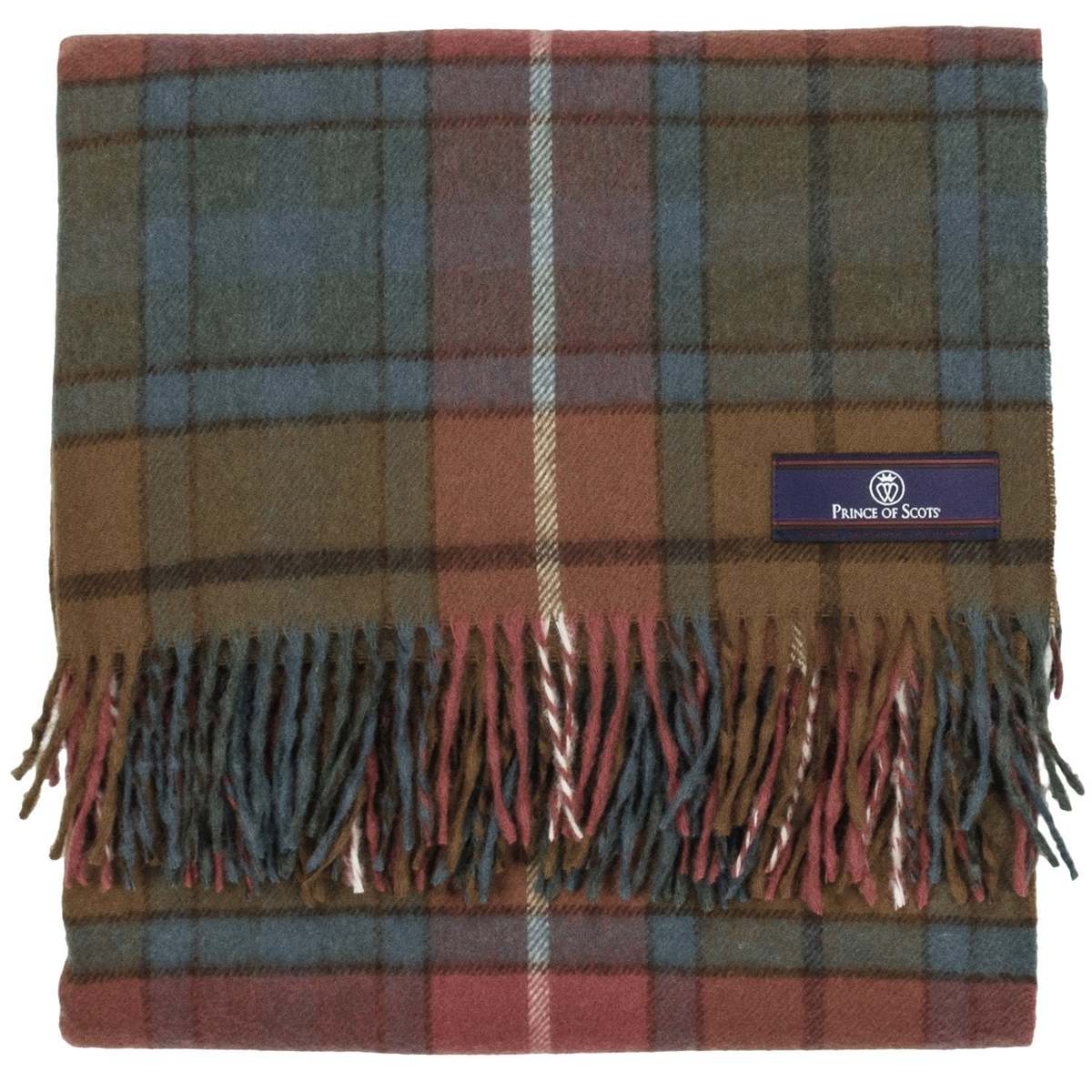Prince of Scots Highland Tartan Tweed Merino Wool Throw - Antique Buchanan - Image 5 of 9