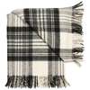 Prince of Scots Highland Tartan Tweed Merino Wool Throw - Dress Grey Stewart - Thumbnail 1